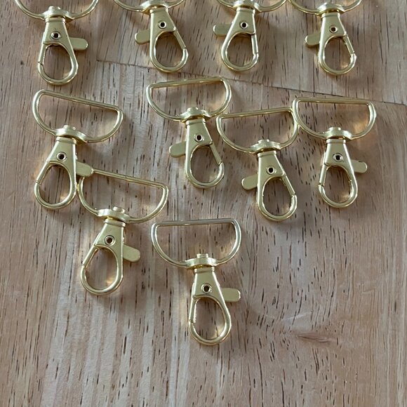 60 piece Swizel Snap Hook D Ring Metal Lobster Clasps - Picture 5 of 14